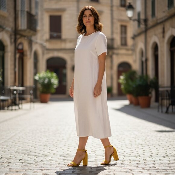 Steve Madden Carrson Yellow Suede Block Heel Sandals Womens 7.5M Excellent - Picture 3 of 11